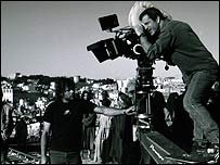 Mel Gibson durante filmages de 'A Paixão de Cristo'