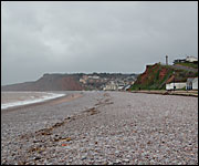 The beach at Budleigh Salterton