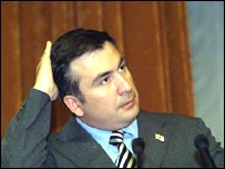 Президент Саакашвілі вже далеко не вперше в Україні і навіть трохи говорить українською