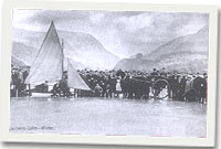 Llyn Padarn wedi rhewi