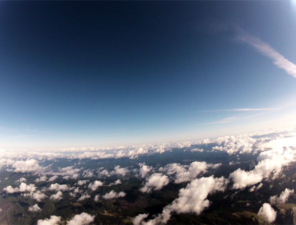 sky full of cumulus clouds