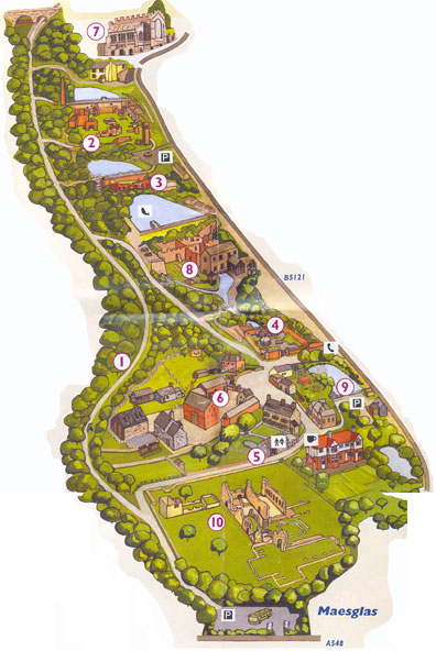 Map o Ddyffryn Maesglas