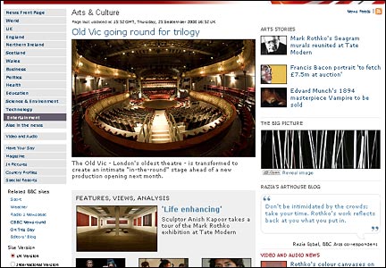 BBC Arts and Culture index