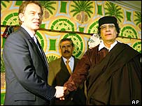 Tony Blair và Muammar Gaddafi