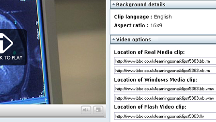 Embed code next to a Class Clips video