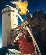 An archer at Warwick Castle 