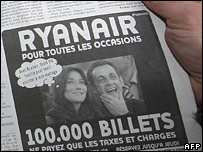 O anúncio da Ryanair que gerou a disputa judicial