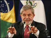 O presidente Luiz Inácio Lula da Silva em El Salvador