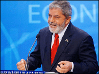 Lula durante o debate na Bandeirantes