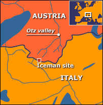 Homem de gelo - mapa