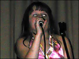 For 9 year old Claire Watts Atomic Kitten's 'Tide is High' was a rapping success 