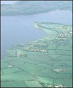 View of the Irish coastline
