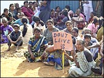 विस्थापितों का प्रदर्शन