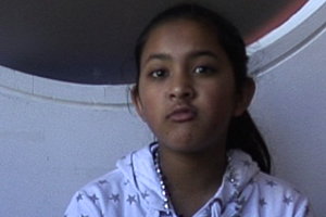 A group of children are closely monitoring the regeneration of Stratford. Here, Tamanna muses over the coming Olympics. 