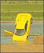 Pic: Lambourghini stuck in a field.