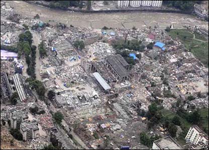 Hình chụp từ trên không khu vực Ánh Tú thuộc huyện Văn Xuyên (hình chụp 15/05/08)