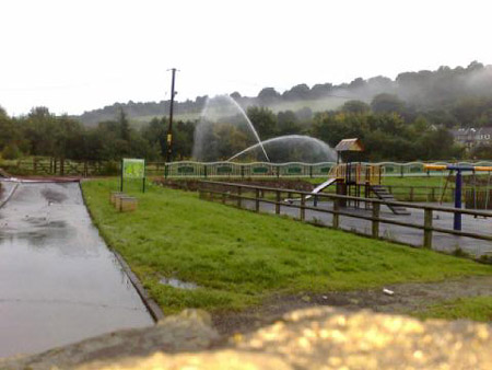 Flooding at Ynysddu Near Blackwood Gwent.jpg