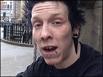 Lee outside the Corn Exchange in Leeds