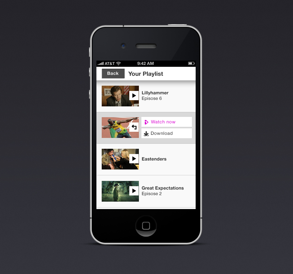 Vistatv clips - playlist design