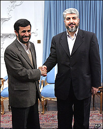 خالد مشعل و محمود احمدی نژاد