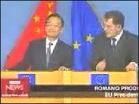 Thủ tướng Trung Quốc cùng chủ tịch Liên hiệp châu Âu họp báo