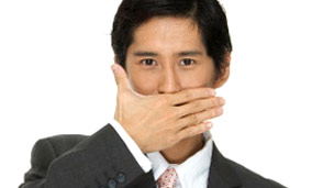 A man who is afraid to speak