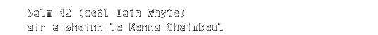Salm 42 (ceòl: Iain Whyte) air a sheinn le Kenna Chaimbeul
