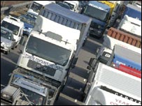 Traffic jam on a motorway