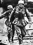 Photograph showing German troops in Russia