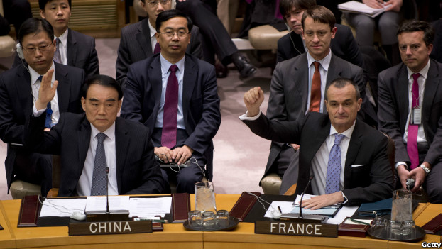 中國駐聯合國大使李保東投票贊成安理會朝鮮決議