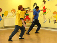 Audience join in and learn about the dance