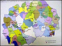 Локална мапа на Македонија