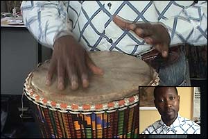 Zigy Ntalemwa and his drums