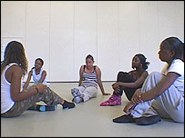 Girls have a discussion about life