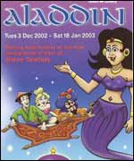 Aladdin graphic for The Belgrade Christmas panto 