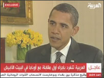 Obama em entrevista à Al-Arabiya