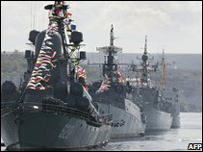 Navios russos em Sevastopol