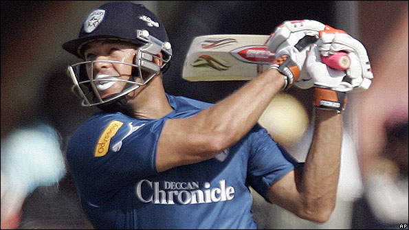 Symonds batting in the Indian Premier League
