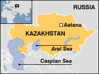 Map of Kazakhstan