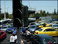 Blecaute causa congestionamento em Atenas