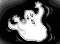 A scary ghost