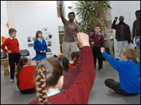 Pupils take part in a dance session