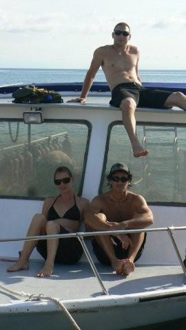 In between sets, Amy and Joe Williams survey the scene at Utila. 07