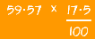 59.57 * 17.5/100