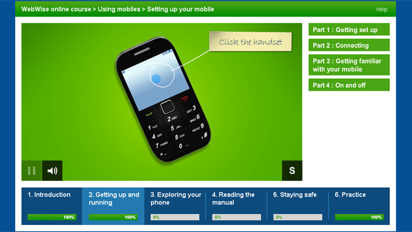 A screengrab from the new WebWise Online Course