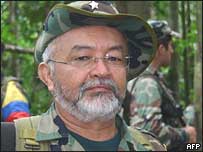 Raúl Reyes, porta-voz das Farc que morreu num ataque colombiano no sábado