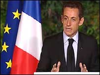 O presidente da França, Nicolas Sarkozy