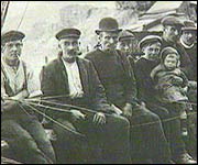 Fishermen, pictured just before the 1917 disaster