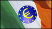 A bandeira irlandesa e o euro (montagem)