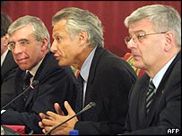 Jack Straw, Dominique de Villepin, Joschka Fischer
